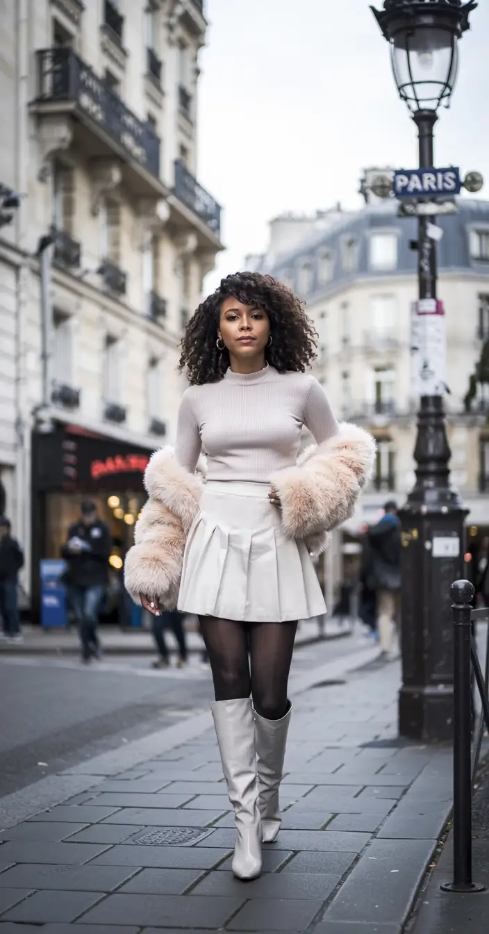 winter outfits blackgirl 2025 2026 Parisian Winter Elegance