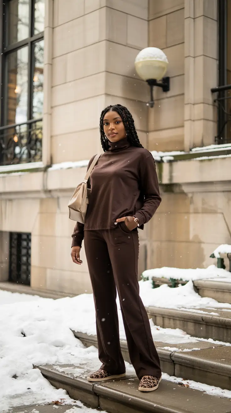 winter outfits blackgirl 2025 2026 Monochrome Minimalism with Depth