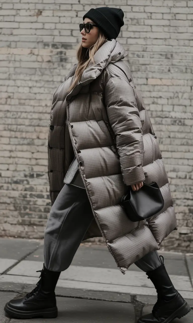 winter outfits cold weather ideas 2025 2026 Edgy Puffers and Black Accents