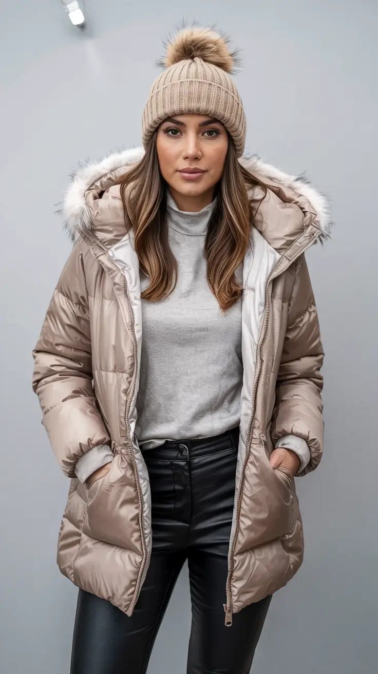 winter outfits cold weather ideas 2025 2026 Playful Luxe With Leather