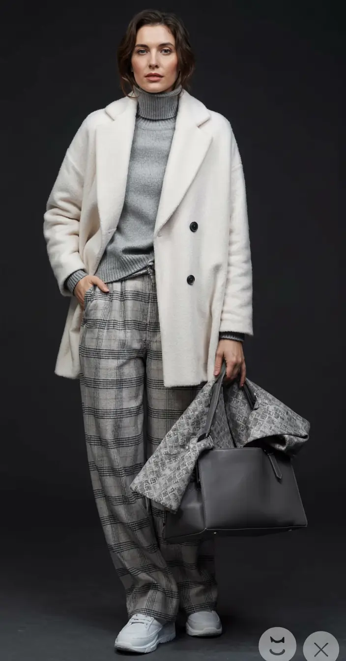 winter outfits cold weather ideas 2025 2026 Monochrome Gray Sophistication