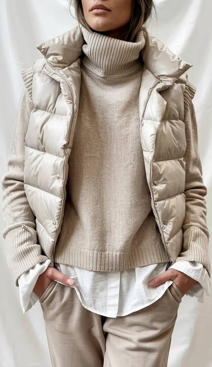 winter outfits cold weather ideas 2025 2026 Beige-on-Beige Luxury
