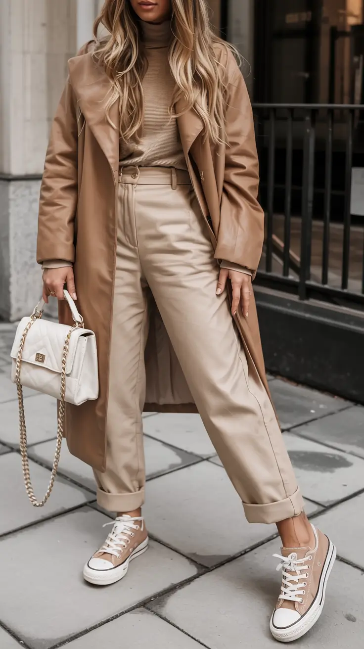 winter outfits for women over 40 ideas 2025 2026 Monochrome Luxe in Warm Beige