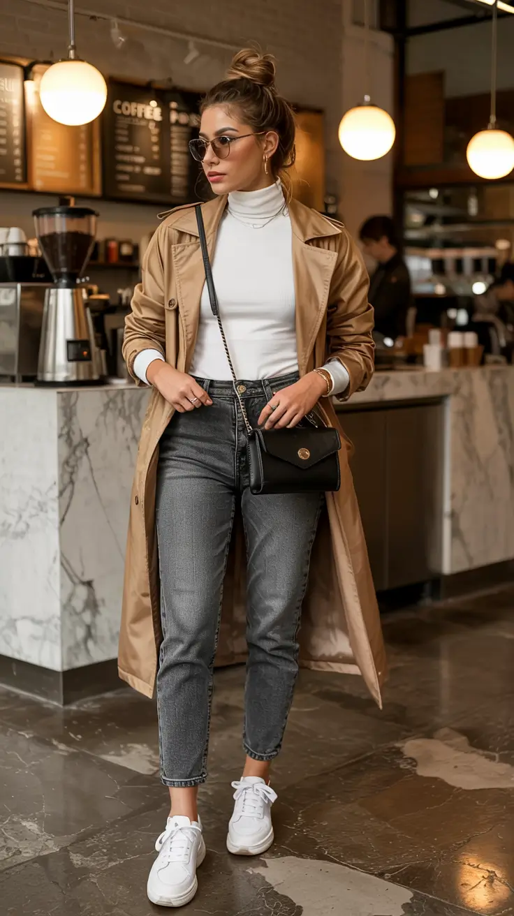winter outfits for women over 40 ideas 2025 2026 Polished Casual with a Trench
