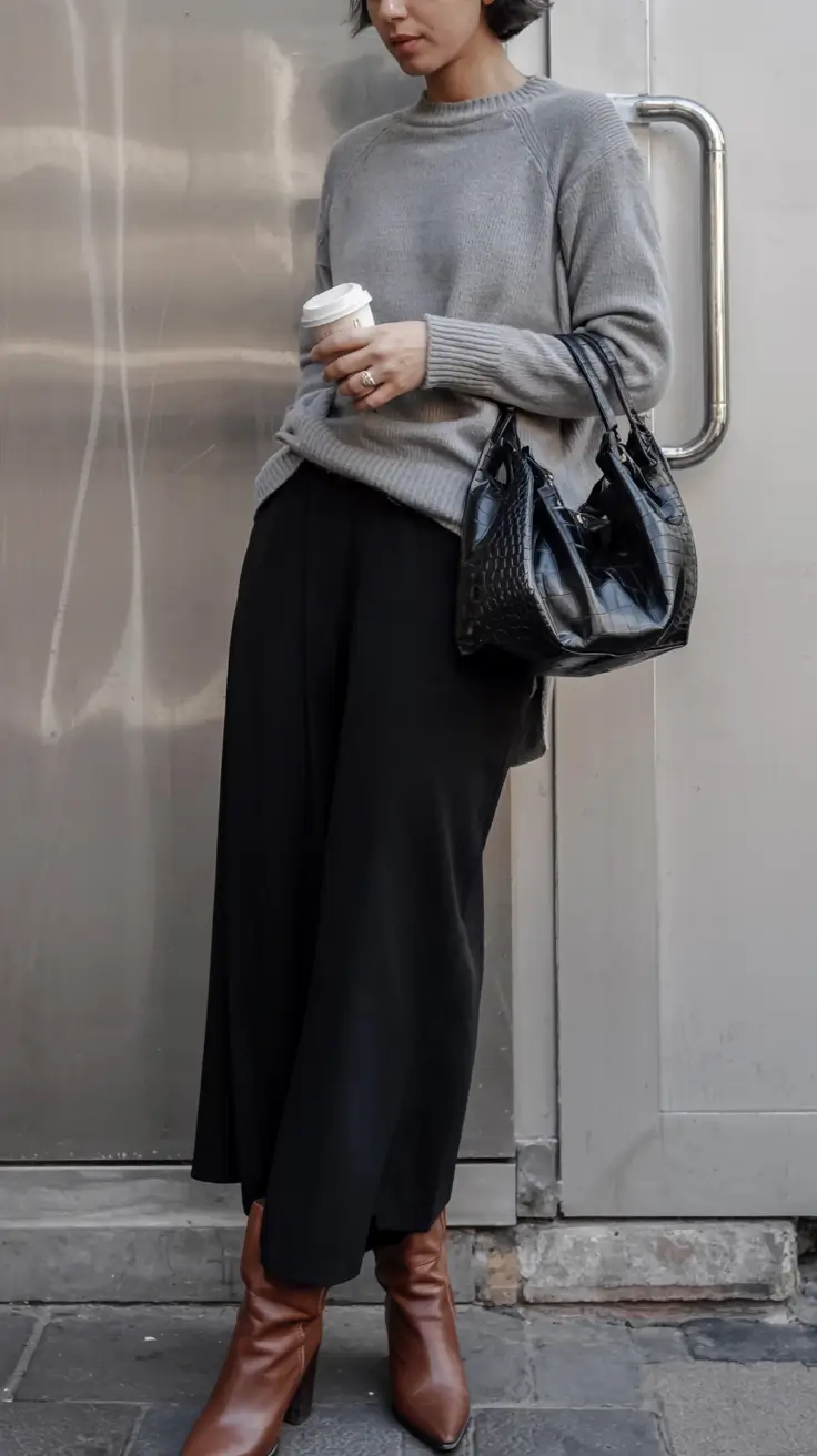 winter outfits for women over 50 ideas 2025 2026 Minimalist Comfort with a Strong Finish