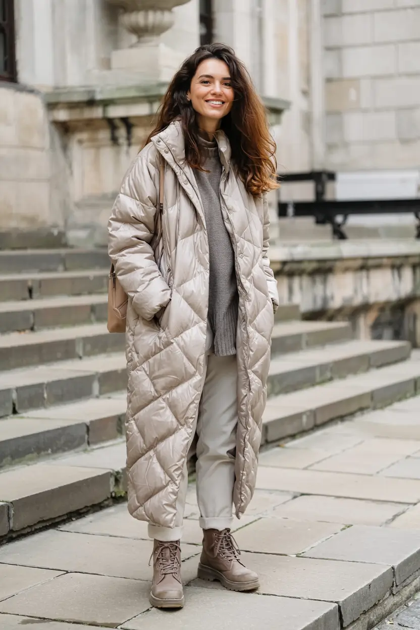 winter outfits for women over 50 ideas 2025 2026 Quilted Coat Comfort