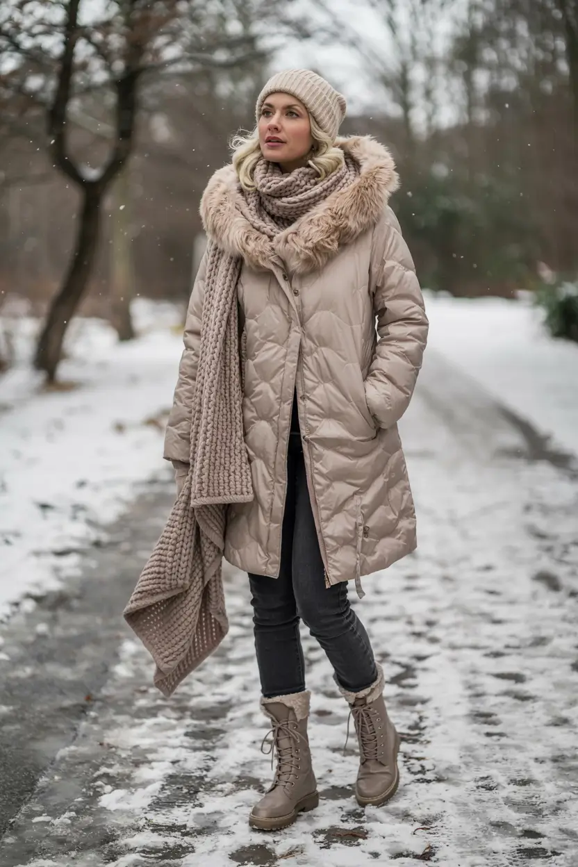 winter outfits for women over 60 ideas 2025 2026 Cozy Winter Stroll