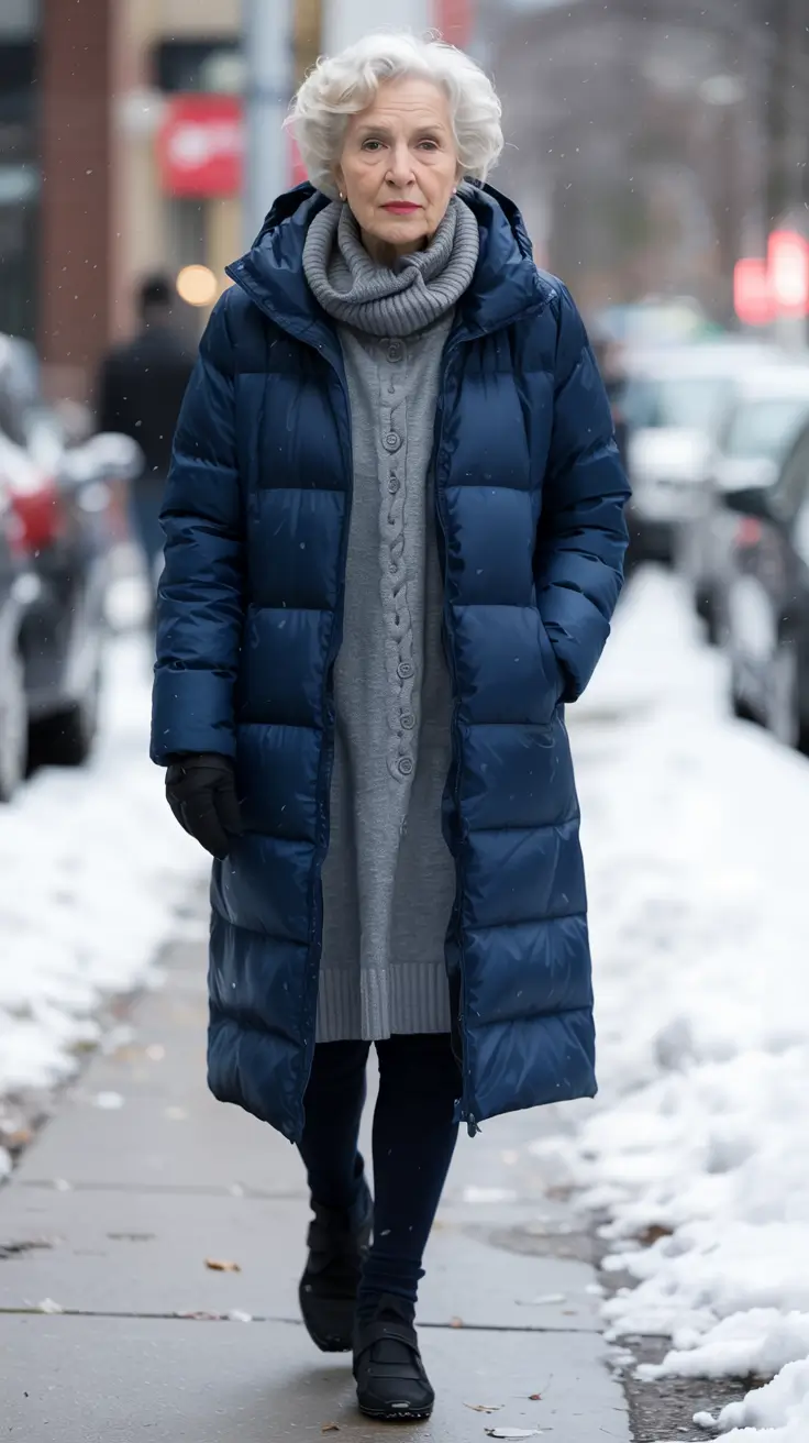 winter outfits for women over 60 ideas 2025 2026 Timeless Elegance in Blue