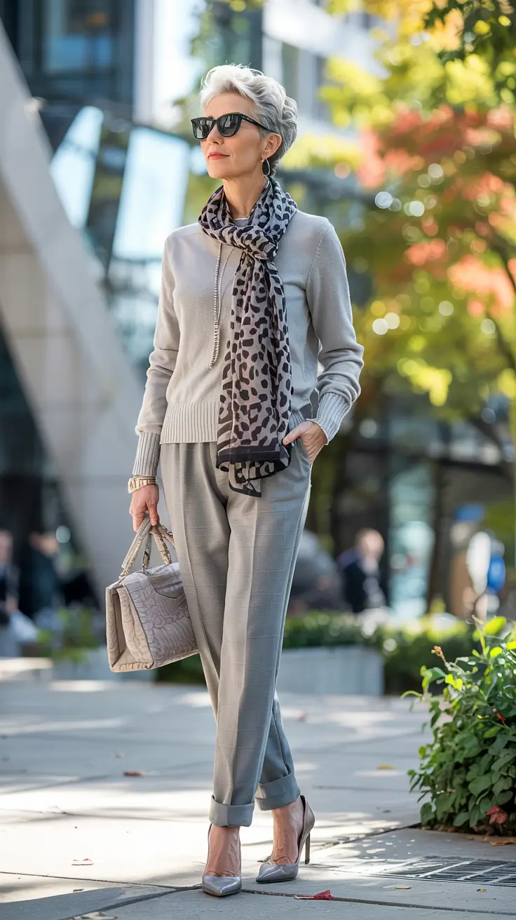 winter outfits for women over 60 ideas 2025 2026 Monochrome Sophistication