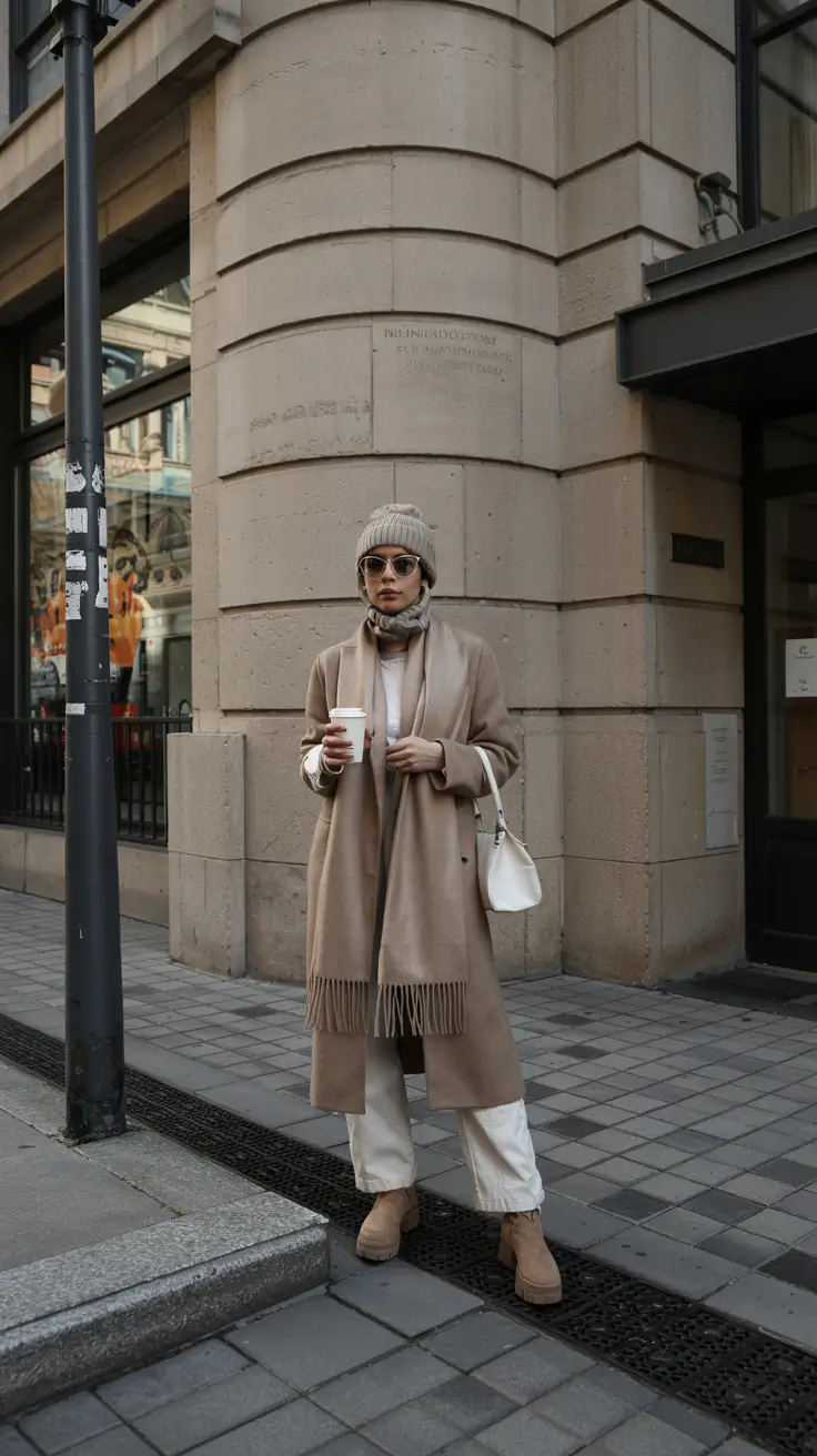 winter outfits inspiration 2025 2026 Cozy Neutral Layers