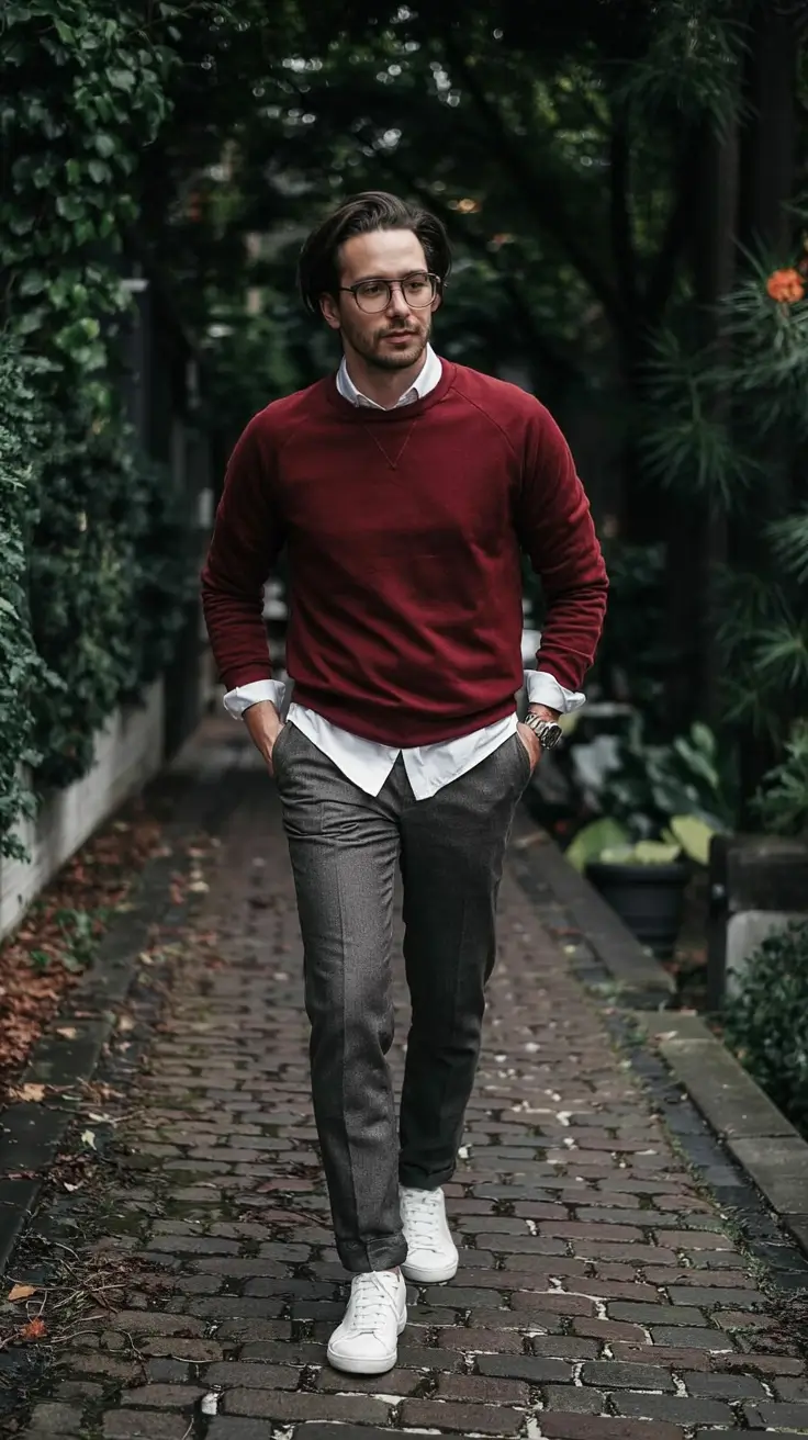 winter outfits men 2025 2026 style guide Smart Casual in Color