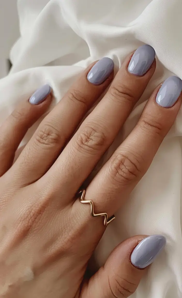 acrylic nails and color ideas winter 2025 2026 Lavender Cloud Calm