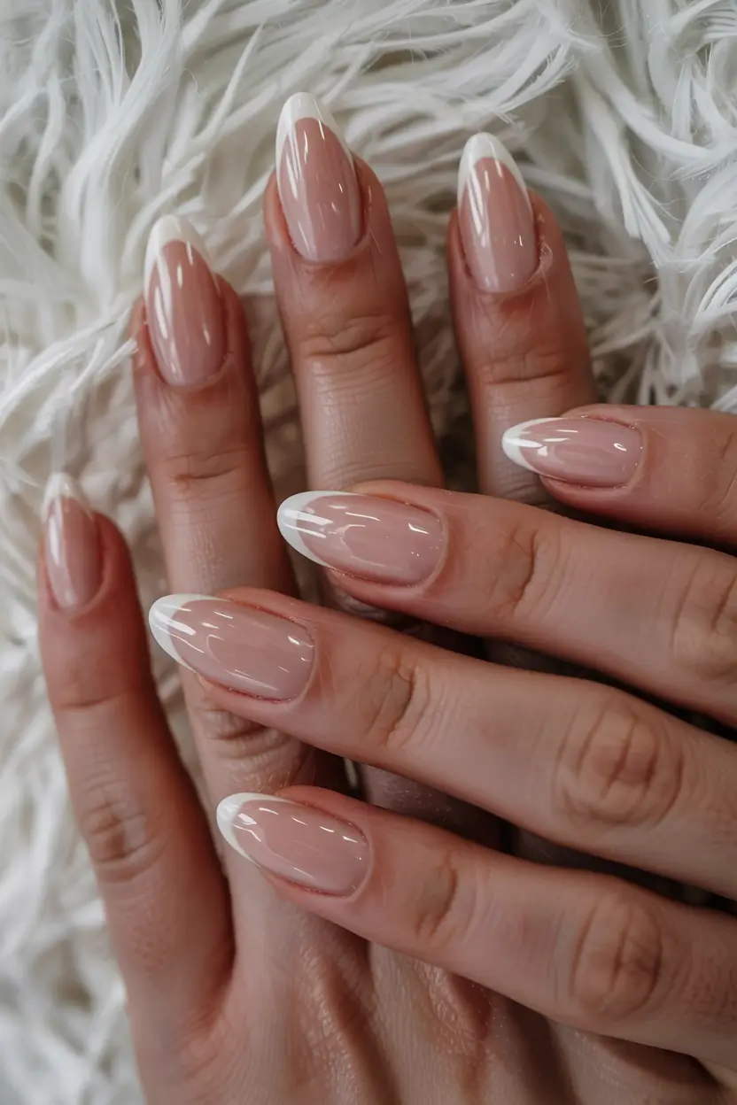 acrylic nails and color ideas winter 2025 2026 Milky French Perfection