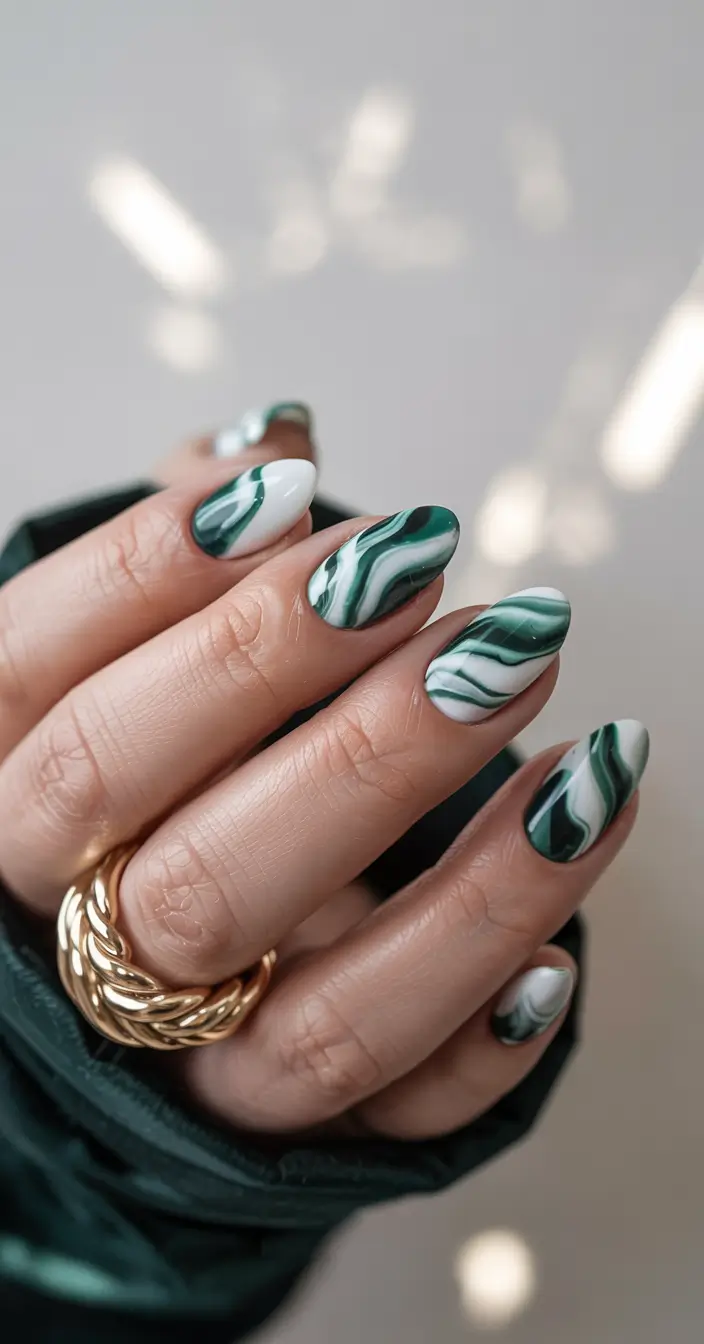 acrylic nails and color ideas winter 2025 2026 Marble Envy