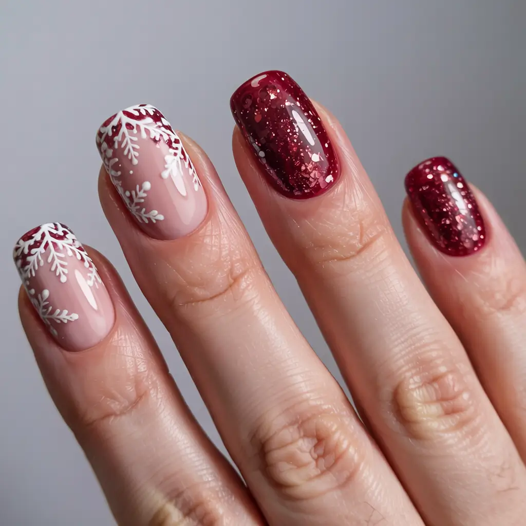 Best Gel Nails Christmas 2025 Winter Sparkle Elegance