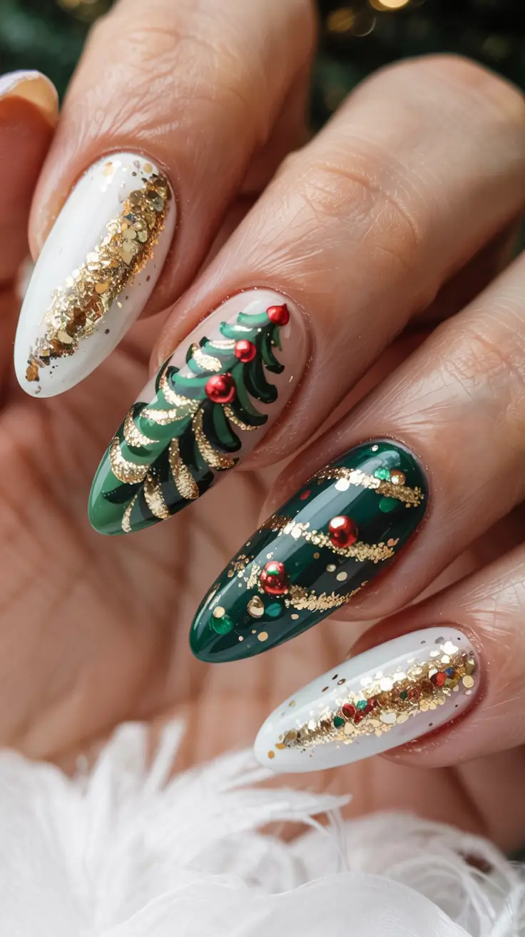 Best Gel Nails Christmas 2025 Evergreen Glamour