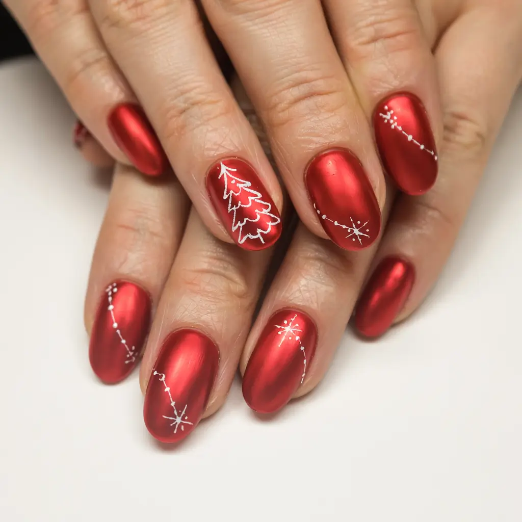Best Gel Nails Christmas 2025 Crimson Sleigh Elegance