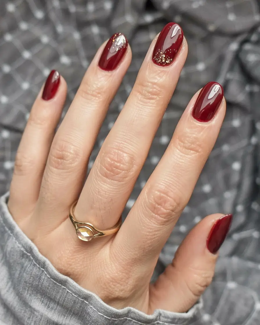 Best Gel Nails Christmas 2025 Velvet Ruby Minimalism