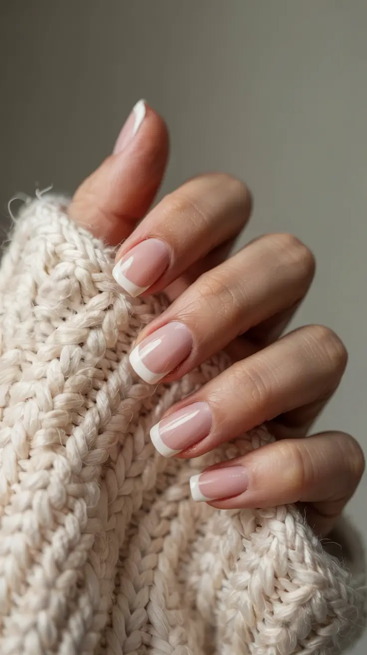 best neutral nails winter 2025 2026 Soft French Revival