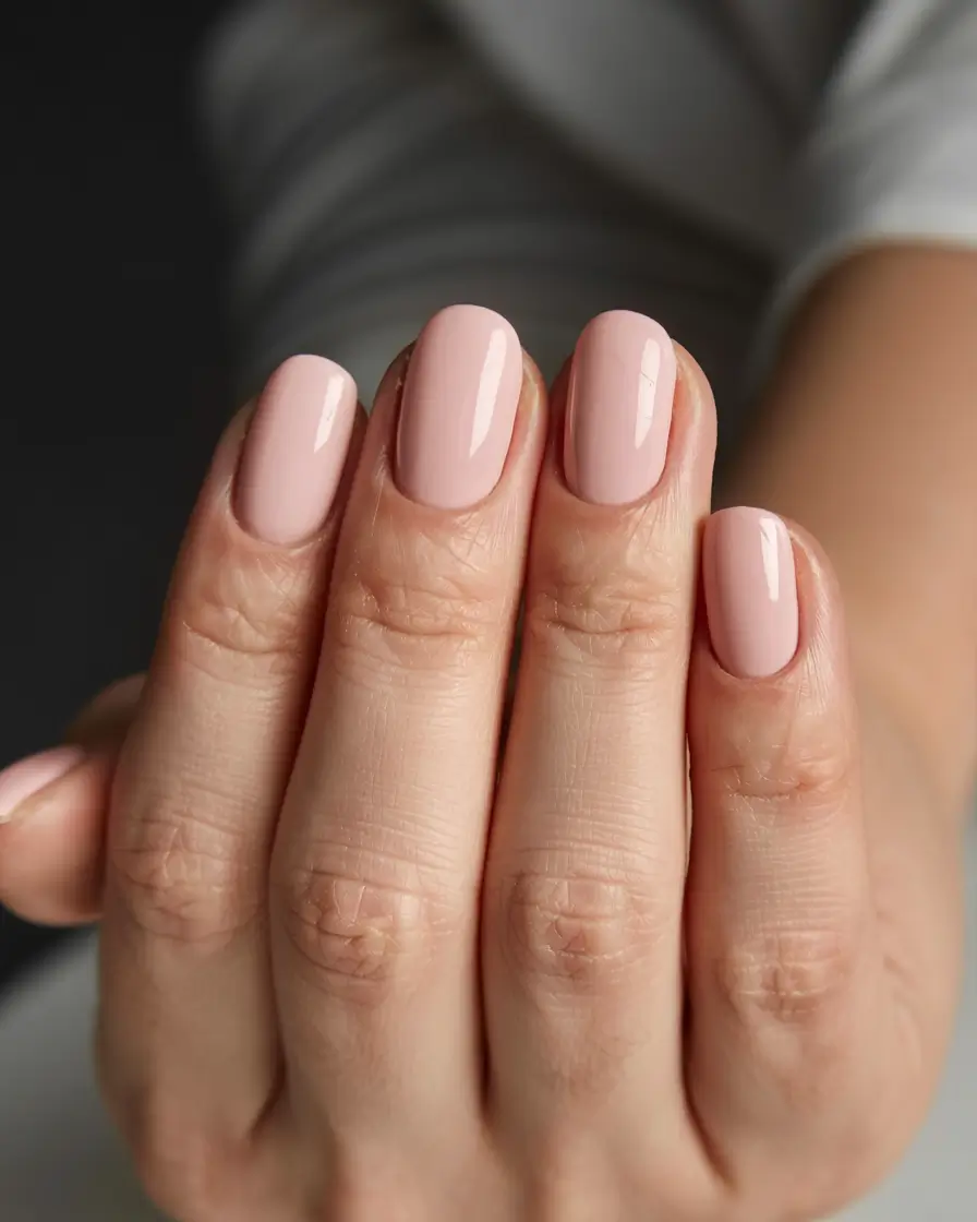 best neutral nails winter 2025 2026 Powdered Rose Elegance