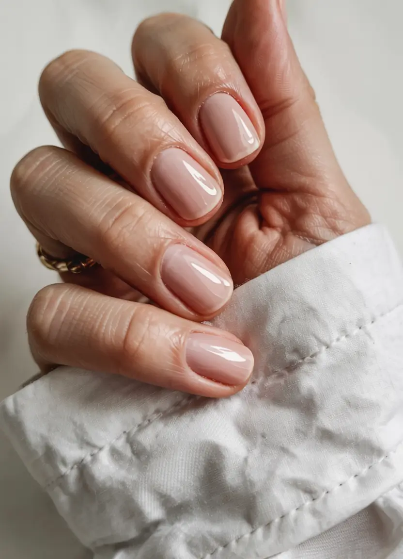 best neutral nails winter 2025 2026 Creamy Nude Classic