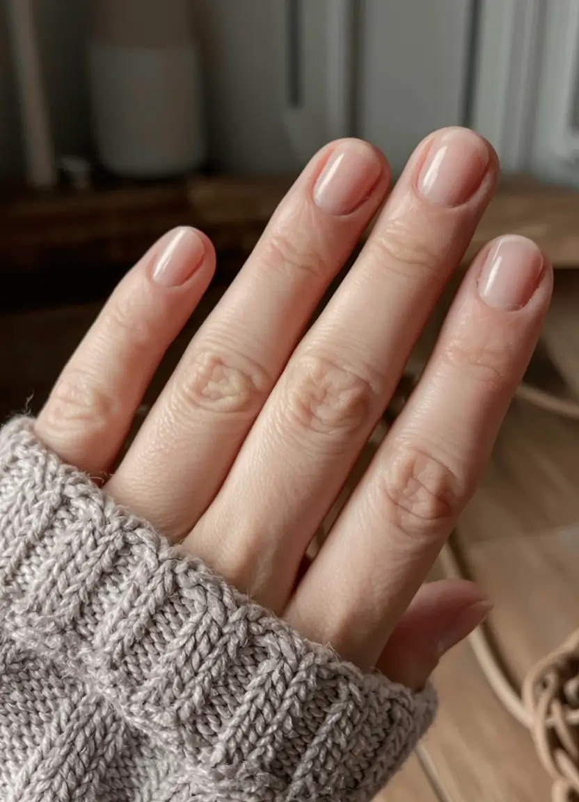 best neutral nails winter 2025 2026 Frosted Sheer Simplicity