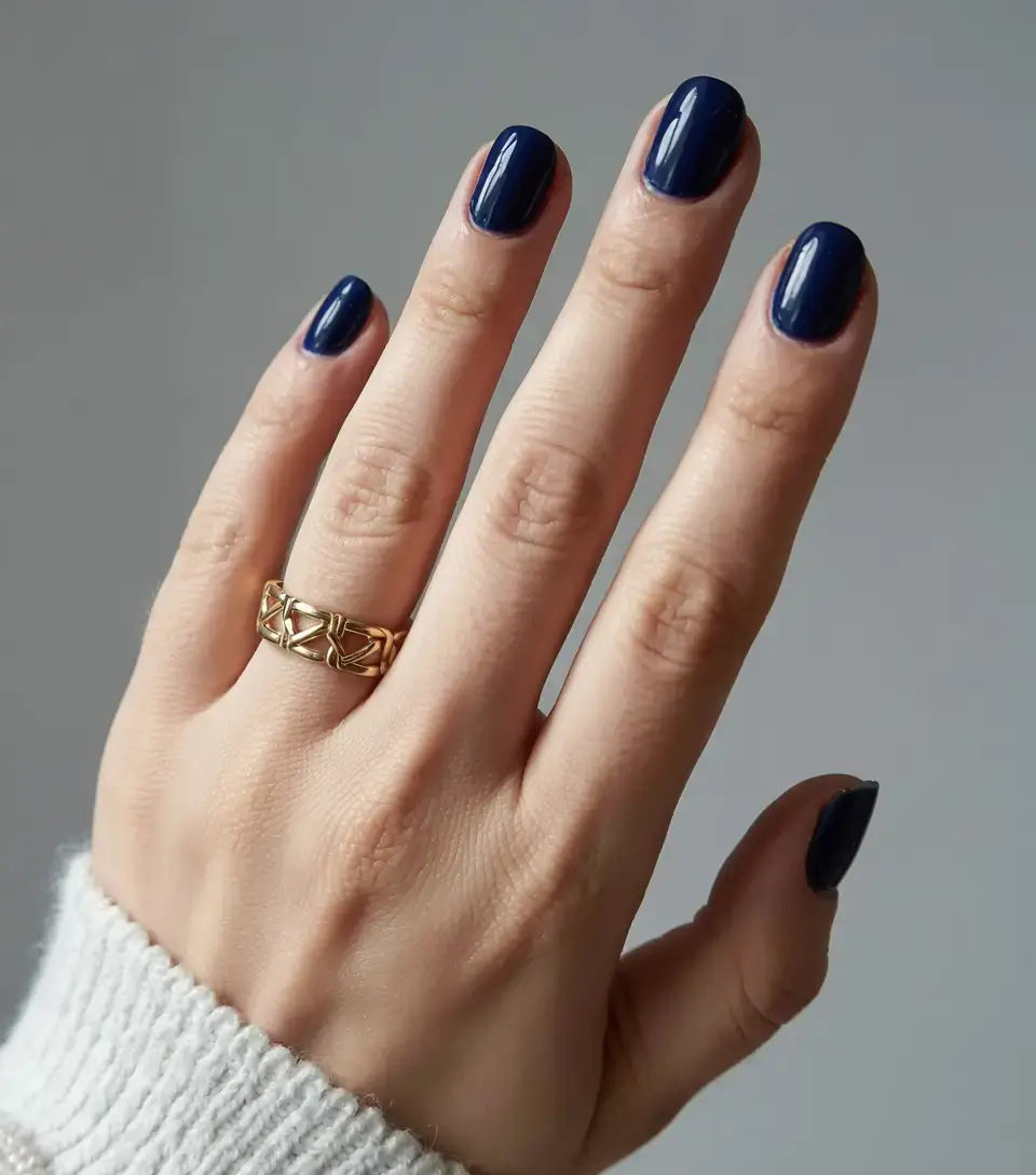best winter nail colors ideas 2025 2026 Velvet Midnight Blue
