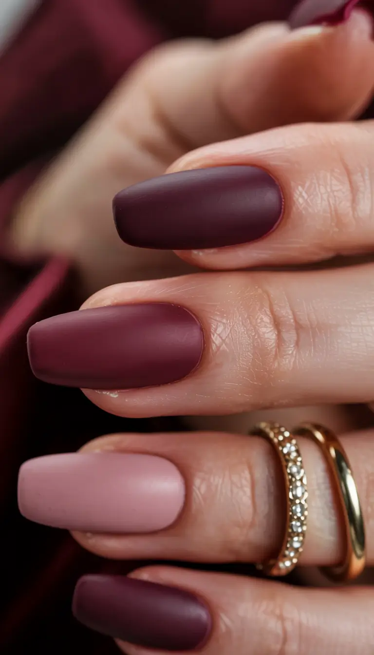 best winter nail colors ideas 2025 2026 Velvet Wine Gradient