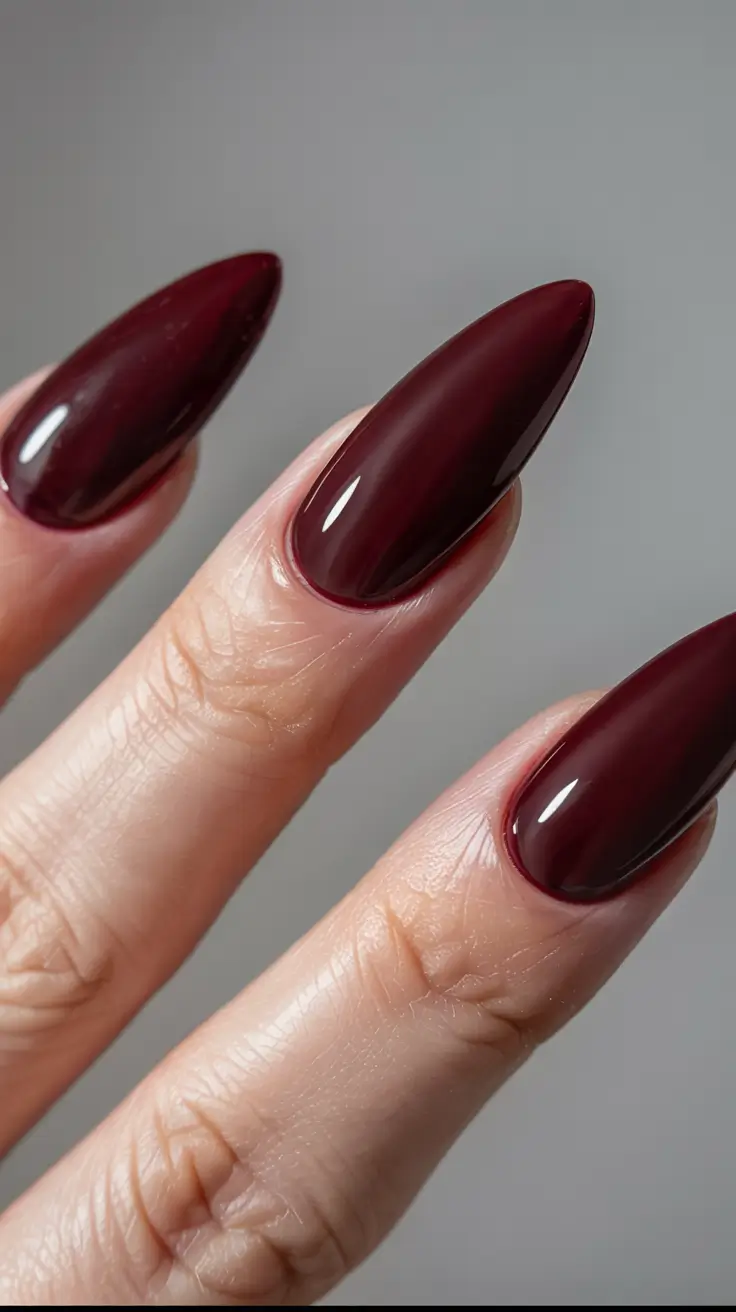 best winter nail colors ideas 2025 2026 Cabernet Drama