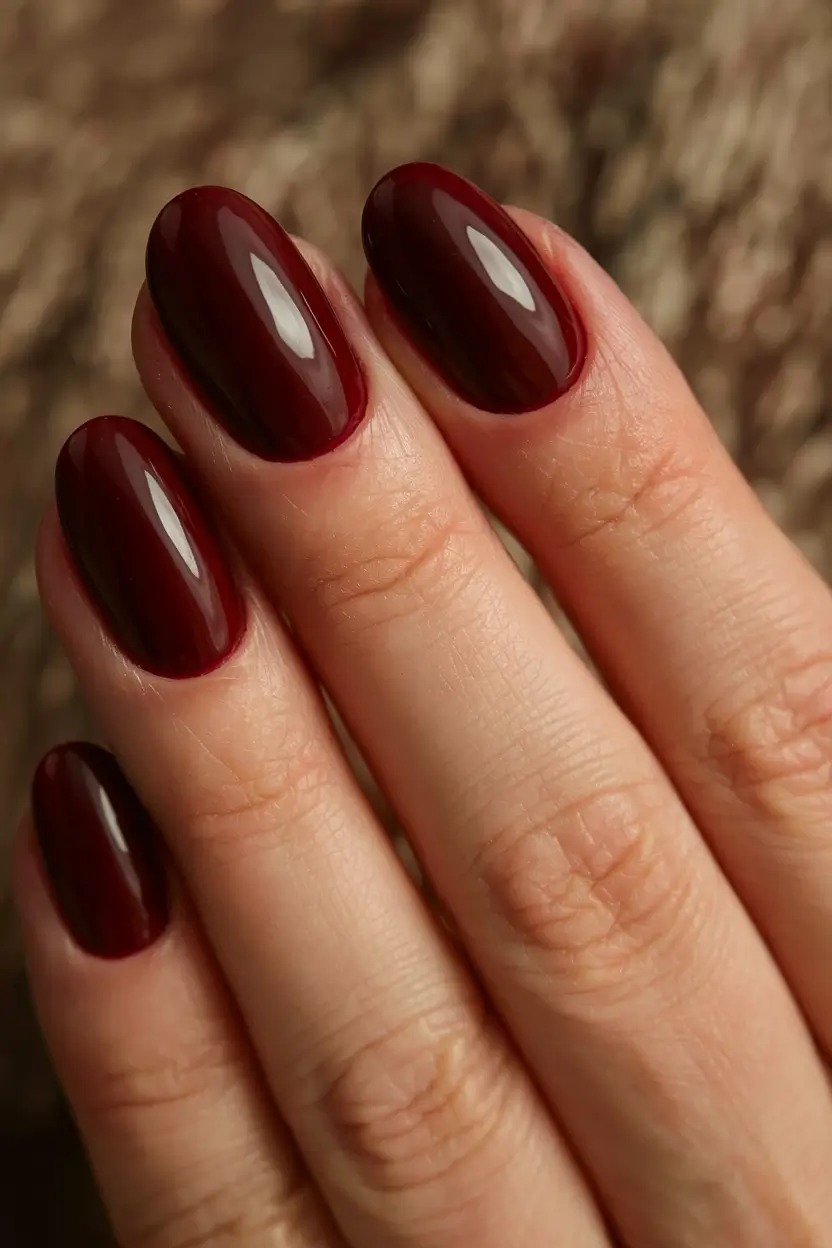 best winter nail colors ideas 2025 2026 Garnet Glow