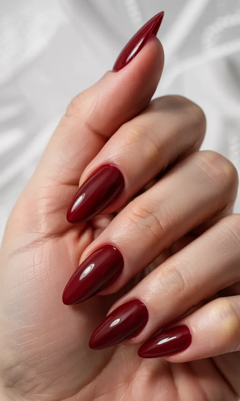 best winter nail colors ideas 2025 2026 Crimson Bloom