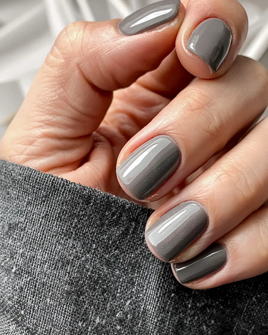 best winter nail colors ideas 2025 2026 Steel Gray Serenity