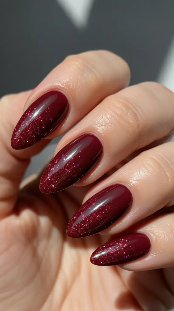 burgundy winter nails colors 2025 2026 Crimson Stardust