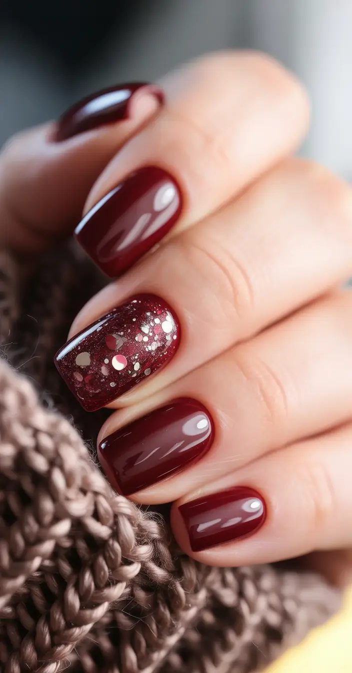 burgundy winter nails colors 2025 2026 Winter Galaxy Glow