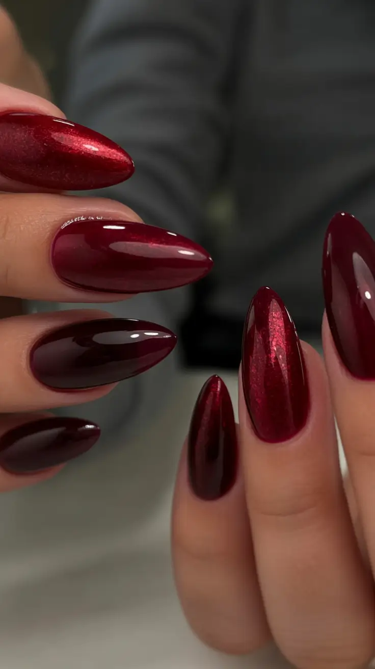burgundy winter nails colors 2025 2026 Ruby Reflections