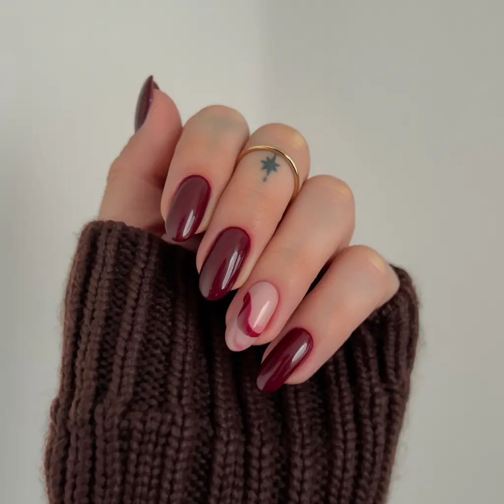 burgundy winter nails colors 2025 2026 Wine & Whisper Lines