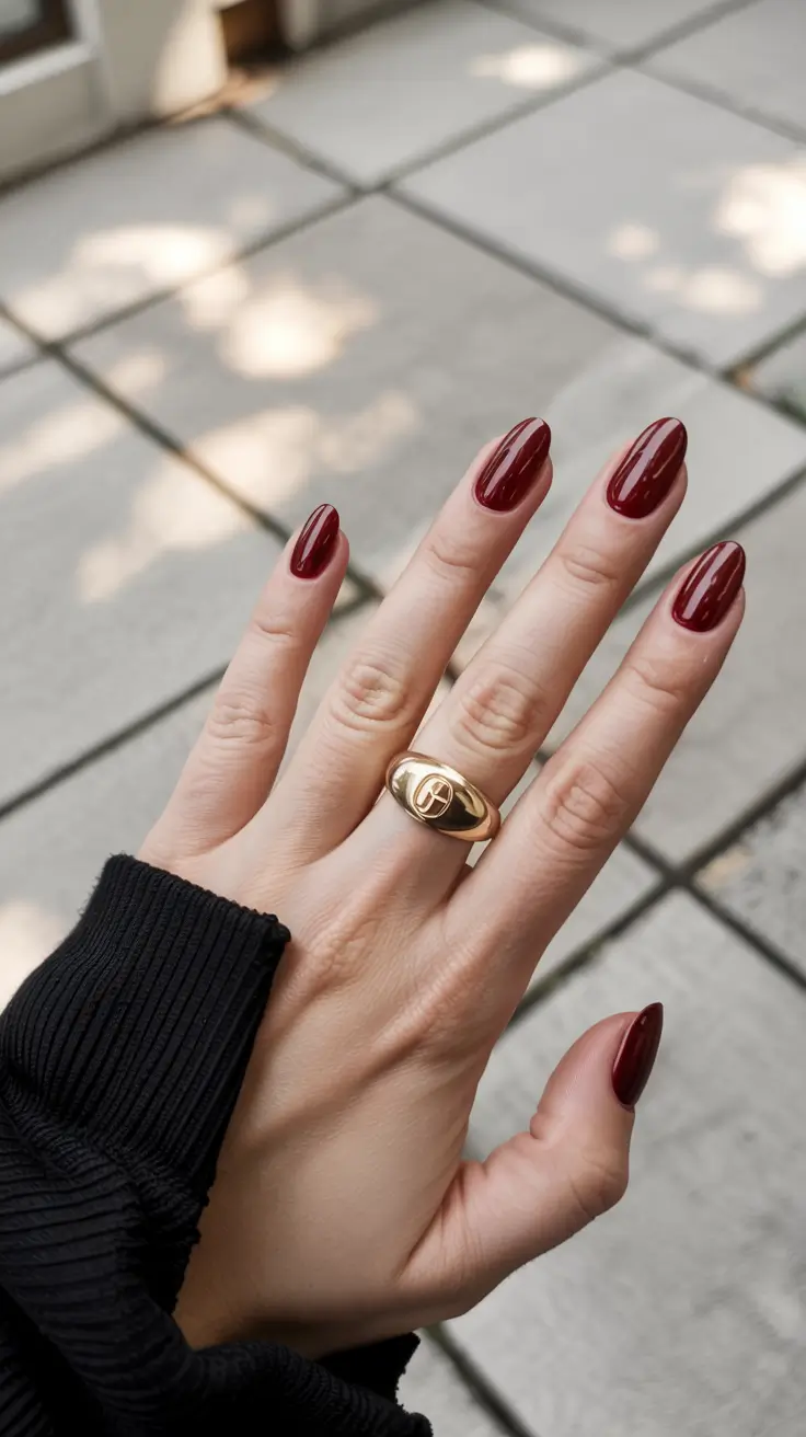 burgundy winter nails colors 2025 2026 Understated Glam