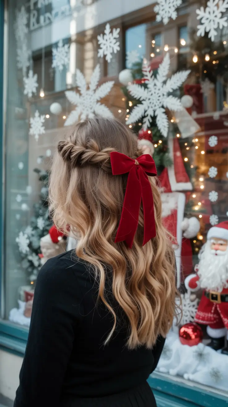 christmas hairstyles ideas 2025 Velvet Whispers