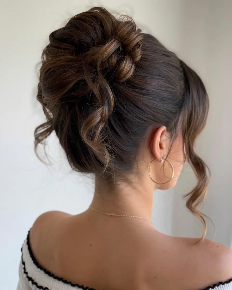 christmas hairstyles ideas 2025 Gilded Volume Updo