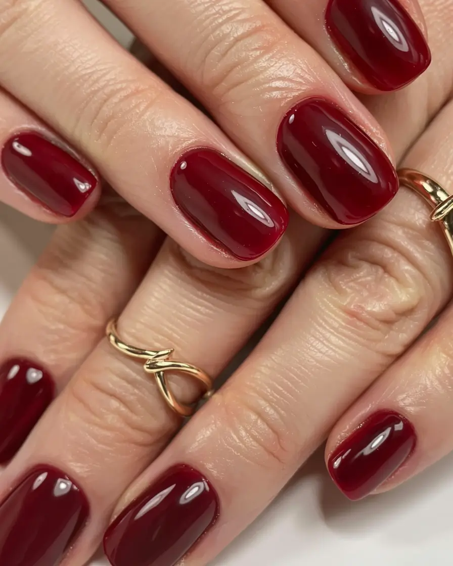 Christmas Nail Colors 2025 Crimson Aura