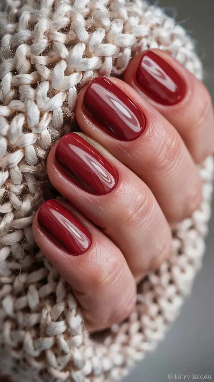 Christmas Nail Colors 2025 Mulberry Knit Charm