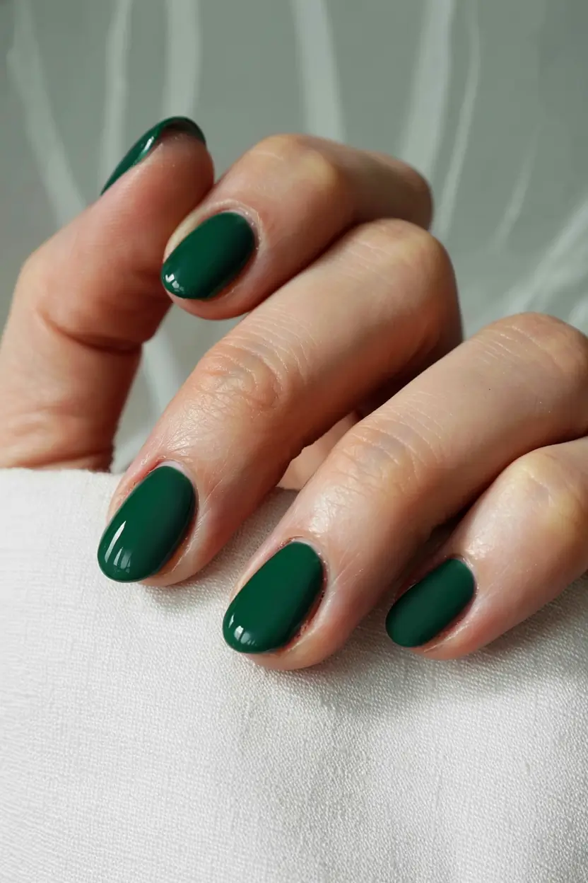 Christmas Nail Colors 2025 Evergreen Velvet