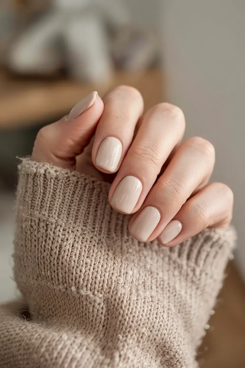 Christmas Nail Colors 2025 Winter Latte Sheen