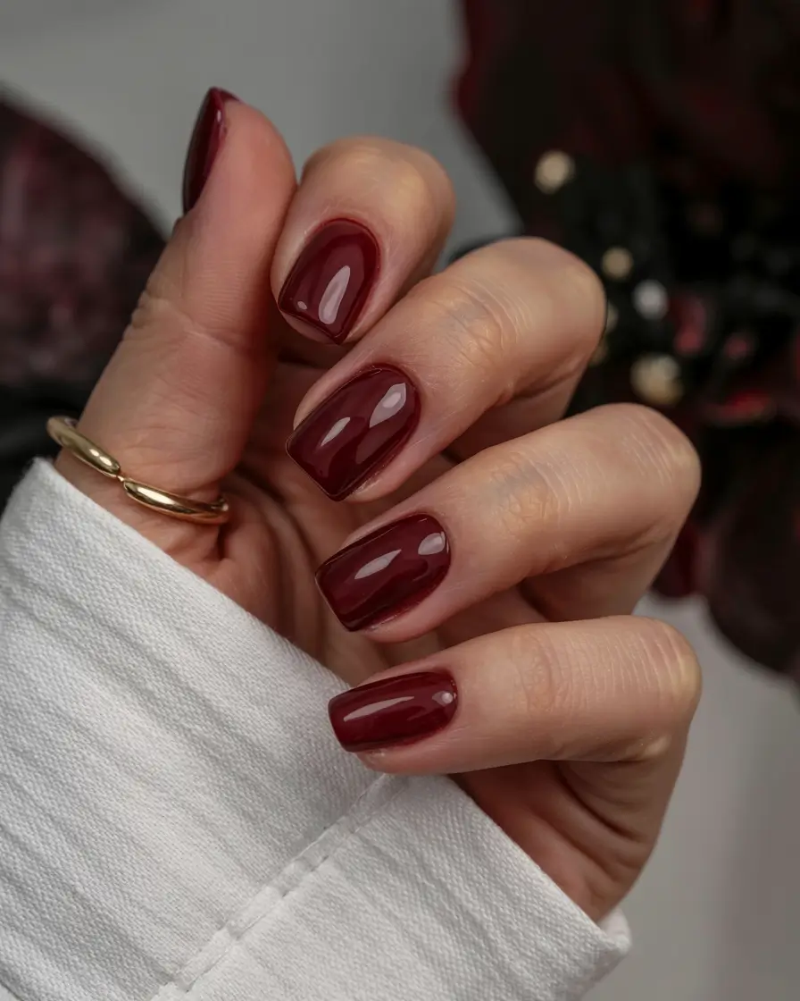 Christmas Nail Colors 2025 Cabernet Chic