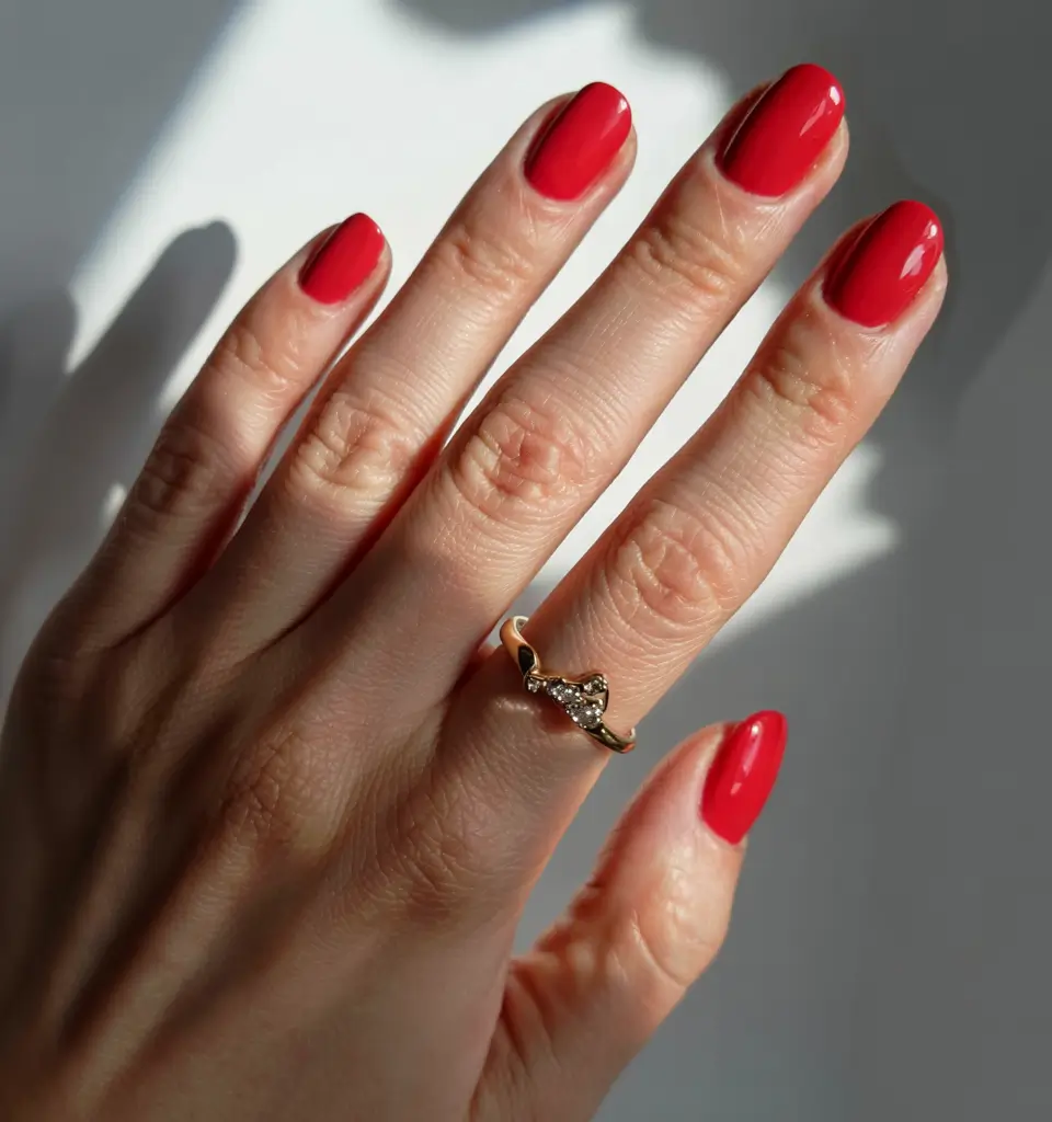 Christmas Nail Colors 2025 Classic Ruby Glaze