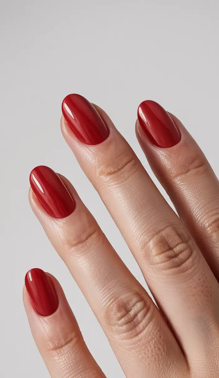 Christmas Nail Colors 2025 Red Velvet Radiance