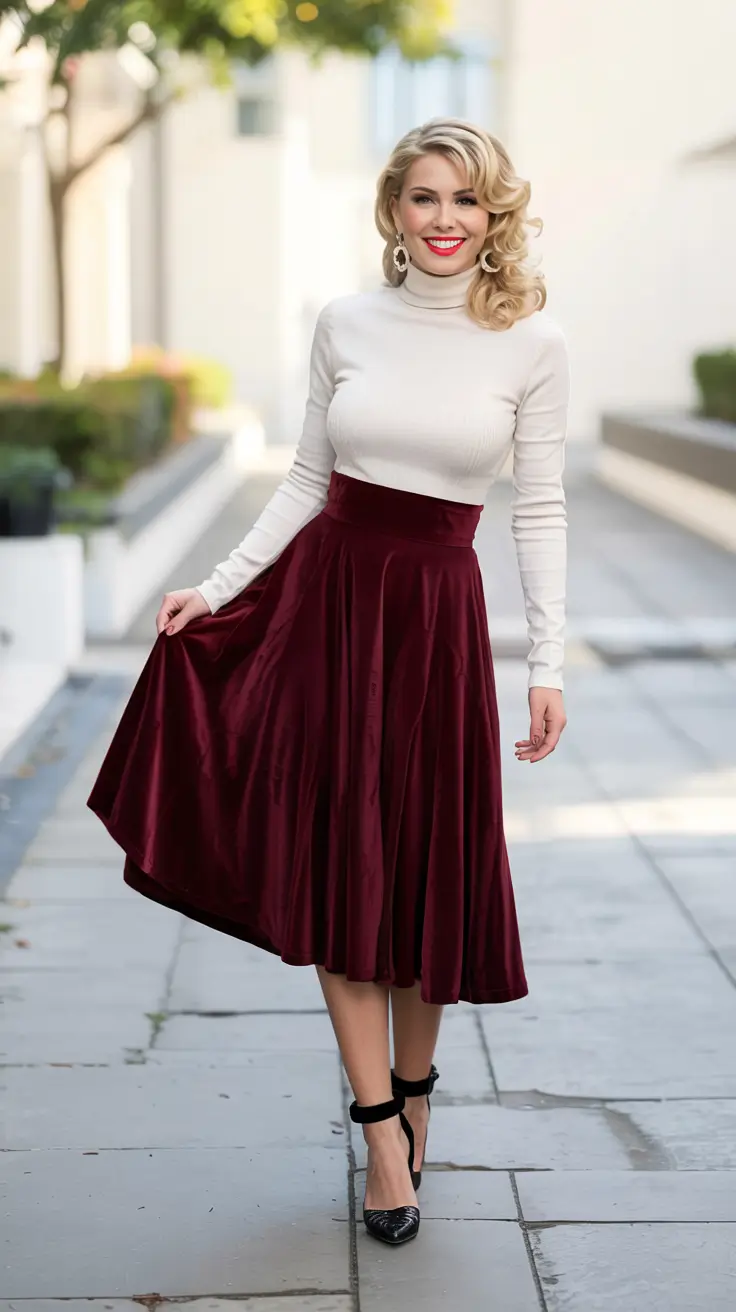 christmas outfit ideas 2025 Velvet Vintage Revival