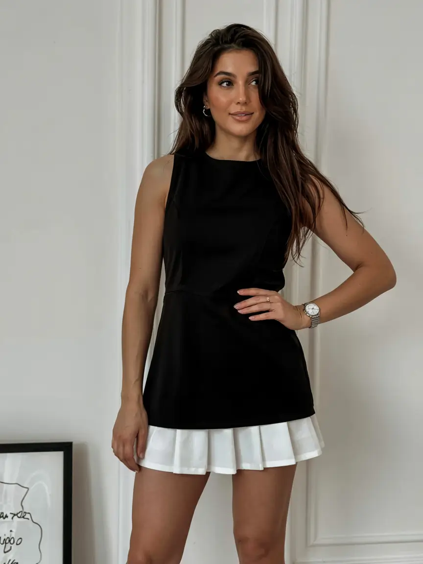 christmas party outfits ideas 2025 Modern Monochrome Twist