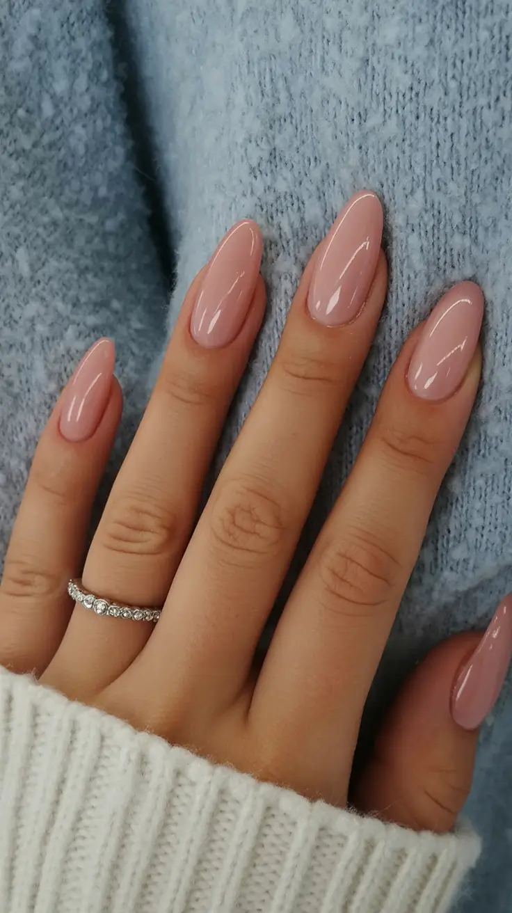 coffin nails and color ideas winter 2025 2026 Soft Nude Harmony