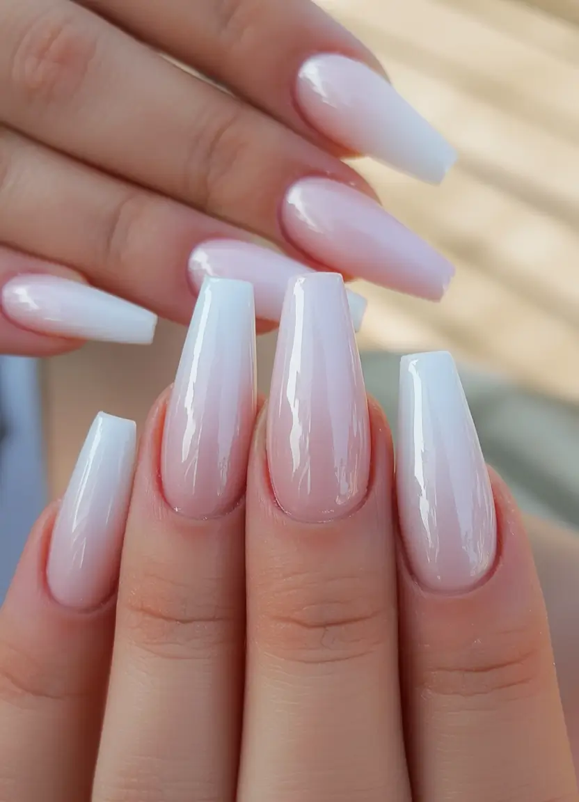 coffin nails and color ideas winter 2025 2026 Alpine Milk Fade